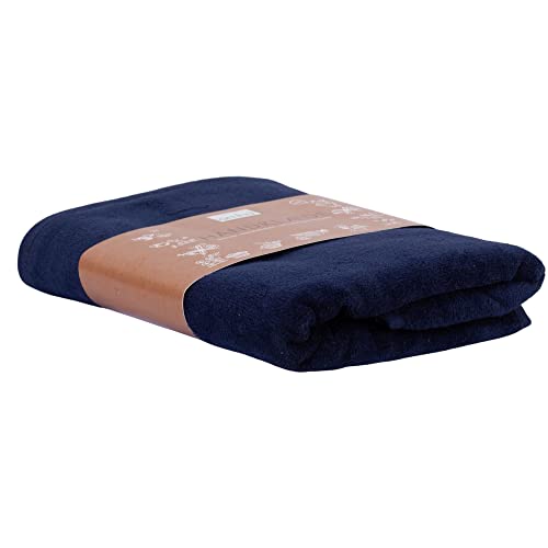 OMHU Extra Weiches Handtuch 100% Bio-Baumwolle | 1 X Handtuch 50x100 cm | Navy von OMHU