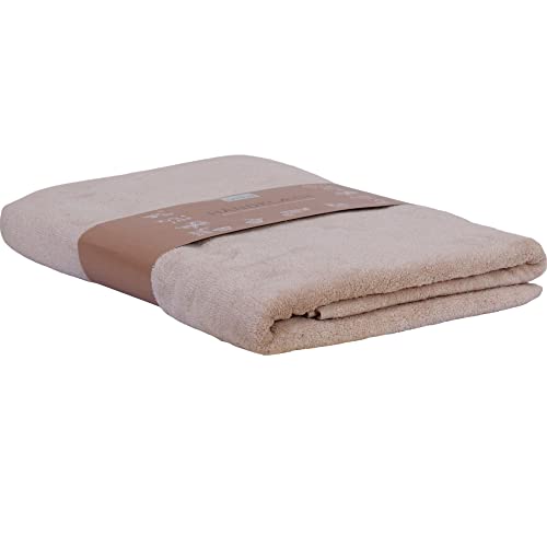 OMHU Extra Weiches Badehandtuch 100% Bio-Baumwolle | 1 X Badetuch 70x140 cm | Sand von OMHU