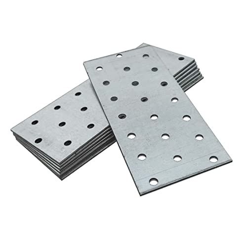 OMIDEAS 10 x Lochplatten (140 x 60 x 2) Flachverbinder Holzverbinder Verbindungsplatte Verbinder, Silber Verzinkt OMIDEAS 10 x Lochplatten (140 x 60 x 2) Flachverbinder Holzverbinder Verbindungsplatte Verbinder, Silber Verzinkt von OMIDEAS