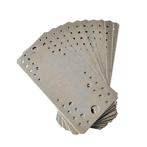 OMIDEAS 10 x Flachverbinder (210 x 90 x 2) Verbindungsplatte Verbindungsblech Holzbau Verbinder Holzverbinder, Verzinkt von OMIDEAS