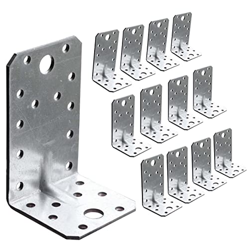 OMIDEAS 12 x Winkelverbinder mit Sicke (90 x 50 x 55 x 2.5) Lochwinkel Bauwinkel Holzverbinder Schwerlast Verbinder Winkel, Silber Verzinkt OMIDEAS 12 x Winkelverbinder mit Sicke (90 x 50 x 55 x 2.5) Lochwinkel Bauwinkel Holzverbinder Schwerlast Verbinder Winkel, Silber Verzinkt von OMIDEAS