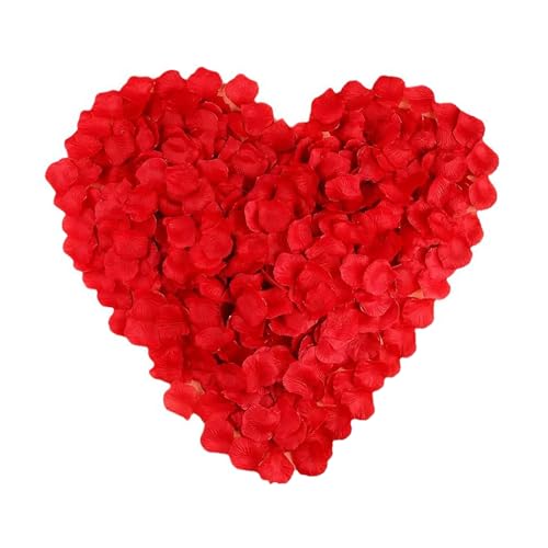 OMJMYY 4000 Stück Blütenblätter Hochzeit Rosenblüten Rosenblätter Deko Rosenblätter Hochzeit Künstliche Rosenblätter Rot für Valentinstag Geburtstag Romantische Atmosphäre Jubiläen Dekoration von OMJMYY