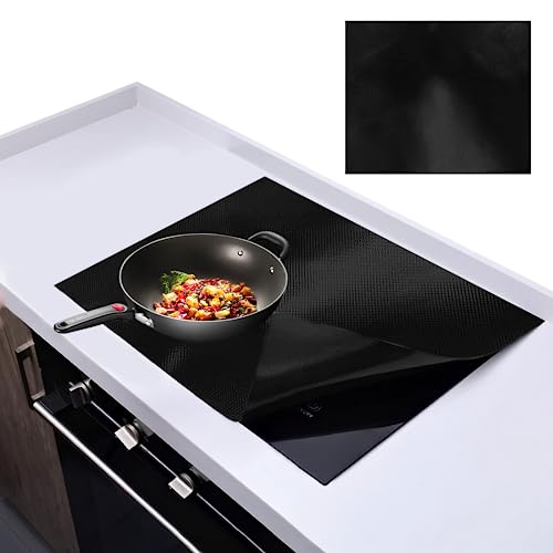 OMJMYY 52x61cm Große Silikon Induktionskochfeld Schutzmatte Induction Cooker Silikonmatte Induktion schutzmatte Induktion Herdschutz Matte Wärmeisolierte Pad für Induktionsherd,Rechteckig (Magnetisch) von OMJMYY