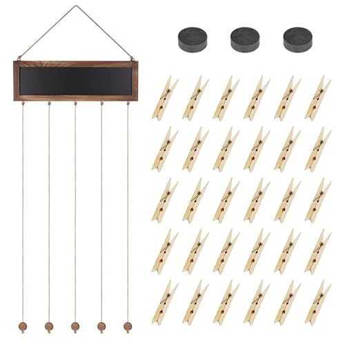 OMJMYY Fotovorhang Bilderrahmen Collage mit 30 Holzklammern und Leine Fotocollage Fotoleine Wandbehang Fotowand Fotogirlande Fotokette Bilderrahmen Fotohalter Bilderwand für Wohnkultur Schlafzimmer von OMJMYY
