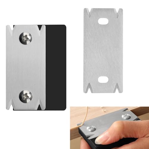 OMJMYY Kantenschneider Umleimer Furnierkantenschneider mit 1 Ersatzklinge rutschfest Handhobel Tragbar Manueller Kantenanleimschneider Kantenschneider für Holzbearbeitung für Holz PVC ABS von OMJMYY