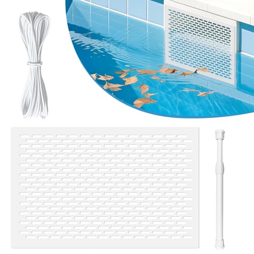 OMKSIH Skimmer Guard Kit Pool Skimmer Screen Guard Cover Swimming Pool Skimmer Net Leaf Shield Net for Inground or Above Ground Debris Removal Easy Assembly Skimmer Guard von OMKSIH