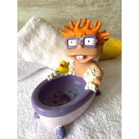 Seltene 90Er Jahre Rugrats Chuckie Finster Seifenschale - Nickelodeon Kitsch Badezimmer Dekor Vintage Sammlerstück Kindergeschenk von OMKTVintage