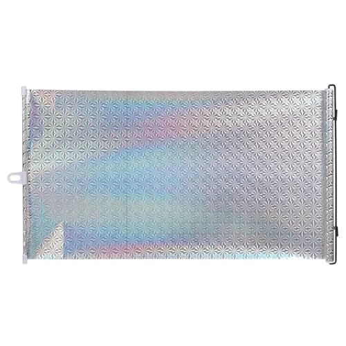 OMNHGD Auto Front Versenkbare Windschutzscheibe Sonnenschutz Visier SUV Fenster Klapp Block Abdeckung Innen Zubehör Innenteile(Silver-58x125cm) von OMNHGD
