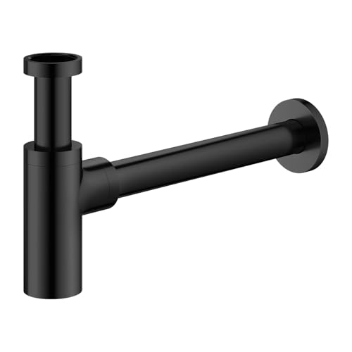 Omnires A186BL SYFON Dekorativer Waschbeckensiphon, Matte Black von OMNIRES