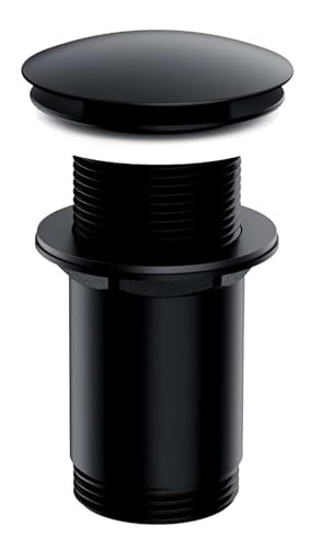 Omnires A716BL, Klick-Klack-Stöpsel für Waschbecken ohne Überlauf KLIK-KLAK, Matte black von OMNIRES