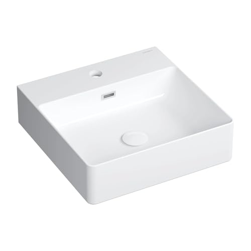 Omnires GARLAND420BP GARLAND Aufsatz-/Hängewaschbecken, 42 x 43 cm, White Gloss von OMNIRES