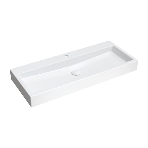 Omnires THASOS1000BP, Aufsatz-/Wandwaschbecken THASOS M+, White gloss von OMNIRES