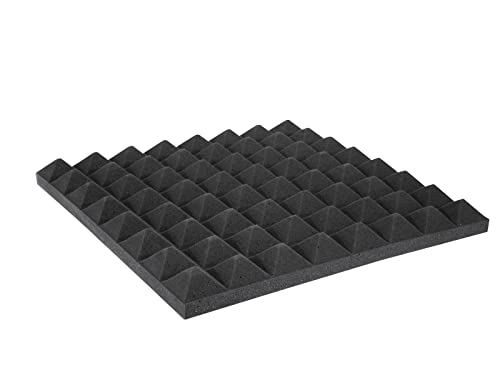 OMNITRONIC Akustikschaumstoff Pyramide 50mm, 50x50cm | Akustikschaumstoff zur Schallabsorbation von OMNITRONIC