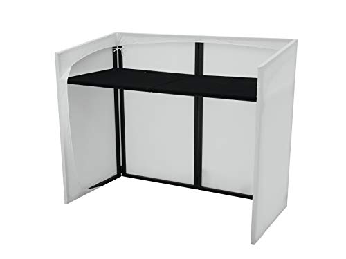 OMNITRONIC Mobile DJ Stand inkl. Cover | Portabler DJ-Tisch mit Verkleidung für mobile Anwendungen von OMNITRONIC