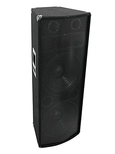 OMNITRONIC TX-2520 3-Wege-Box 1400W | Full-Range-Box für Disco- oder Live-Musik mit 2 x 15" Tieftöner und 1400 Watt Leistung von OMNITRONIC