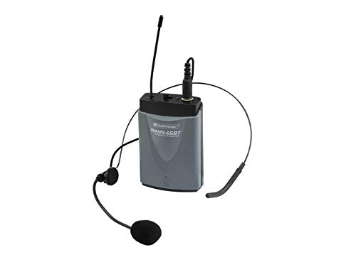 OMNITRONIC WAMS-65BT Taschensender inkl. Headset | Taschensender mit Kopfbügelmikrofon für das Modell WAMS-65BT von OMNITRONIC