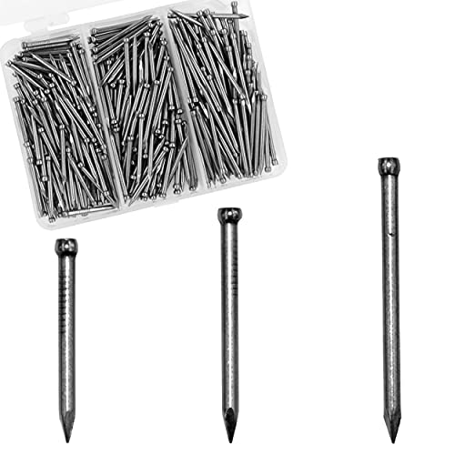 OMOTOOL Hardware Kohlenstoffstahl-Nägel-Sortiment-Set (280 Stück), verzinkte Nägel zum Aufhängen von Bildern und Holzbearbeitung, Beton Stahlnägel für Fußleisten und Holzbearbeitung von OMOTOOL