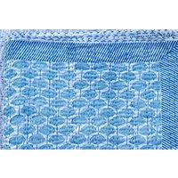 Moderne Blau-Weiße Kantha Quilt - Ginkgo Gemusterte Leichte Bettwäsche Handgefertigte Blaue Blatt Print Kuschelige Baumwolldecke von OMRAHOMEDECOR