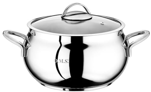 OMS Kochtopf (Set) Edelstahl suppentopf, Universaltopf, 18/10 Induktion 3,3L (20) von OMS Colletion