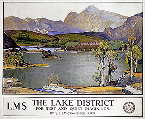 The Lake District (Old Rail Poster) Kleiner Stahl Schild 200 mm x 150 mm (OG) von OMSC