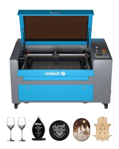 OMTech CO2 Laser Graviermaschine 60W Laser Schneidemaschine 600x400mm Laser Graviergerät Gravurmaschine CO2 Laser Cutter von OMTech