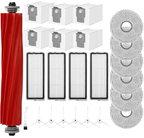 24 Stück Zubehörset für Roborock Qrevo Pro/Qrevo S/Qrevo MaxV Saugroboter, 1 Hauptbürste 6 Staubbeutel 6 Wischtücher 4 Filter 6 Seitenbürsten 1 Reinigungsbürste Ersatzteile 24 Stück Zubehörset für Roborock Qrevo Pro/Qrevo S/Qrevo MaxV Saugroboter, 1 Hauptbürste 6 Staubbeutel 6 Wischtücher 4 Filter 6 Seitenbürsten 1 Reinigungsbürste Ersatzteile von OMYOPY