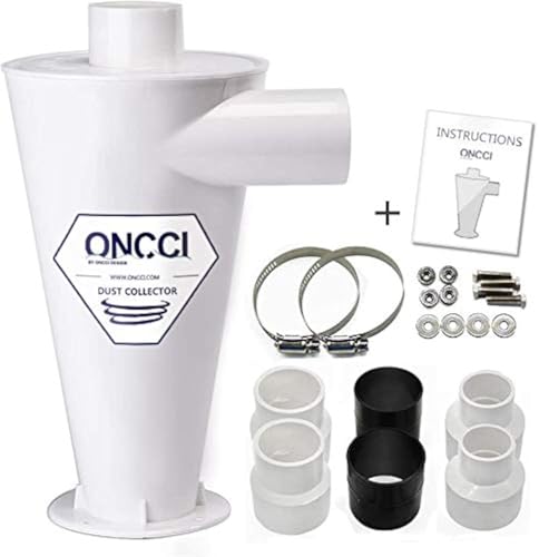 ONCCI Profi Filter Abscheider Zyklon Staubabsaugung/Staubabscheider/Absaugtechnik Staubsauger Absauggeräte Separator mit Zubehör SET von ONCCI