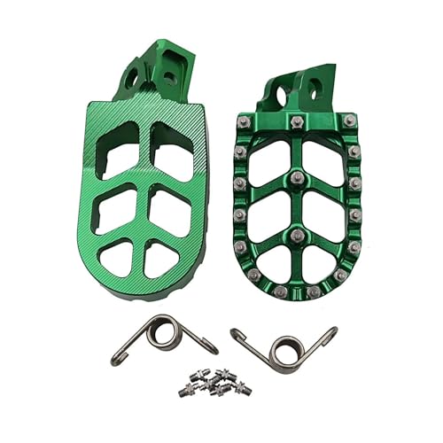 ONDAWR Für Kawasaki KX65 KX80 KX85 KX100 KX112 Motorrad-Fußrasten Fußrasten Pedale Motorrad-Fußrasten(GRÜN) von ONDAWR