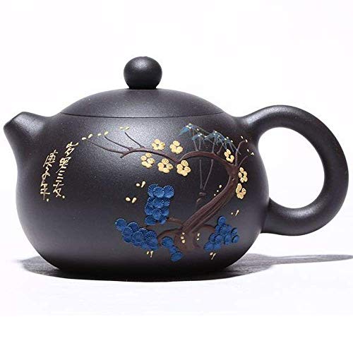 Chuncin – 200 ml chinesische Yixing-Teekanne, violetter Tonfilter, Xishi-Teekanne, schwarzer Schlammkessel, Tee-Set von ONDIAN