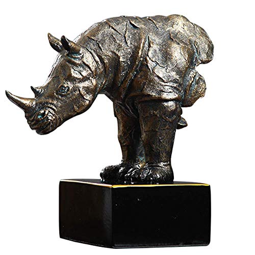 ONDIAN CHUNCIN - Rhino Statuen und Skulpturen Wohnkultur, Tierfiguren Wohnkultur Abstrakt, Ornamente Wohnzimmer Weinkabinett Dekorationen anzeigen Porch Büro Handwerk von ONDIAN