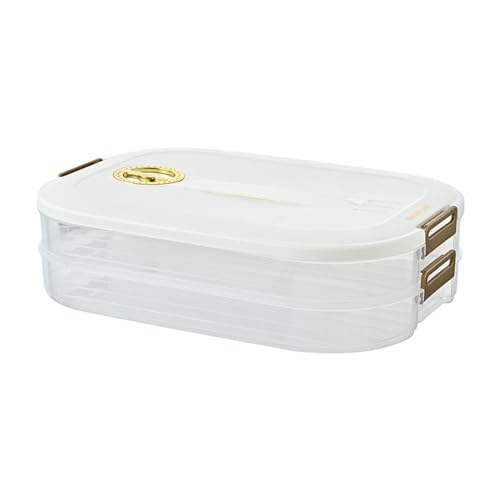 ONDIAN Knödelbox Behälter for Gefrorene Knödel, Küchen-Kühlschrank-Crisper für Küche (Farbe : Weiß, Size : 22x8x31cm) von ONDIAN