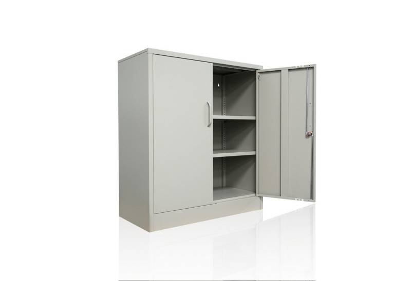 ONDIS24 Aktenschrank Mehrzweckschrank Stahlschrank - Büroschrank Metallschrank abschließbar mit justierbaren Einlegeböden, 50Kg Pro Einlage von ONDIS24