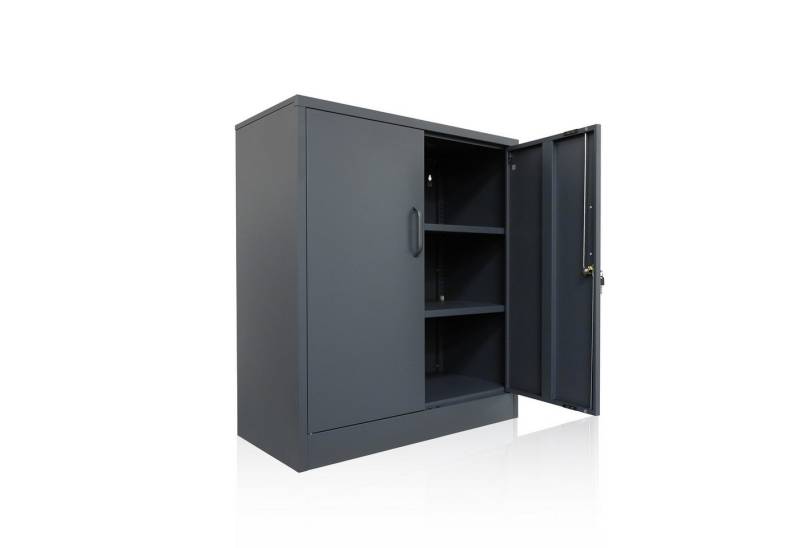 ONDIS24 Aktenschrank Mehrzweckschrank Stahlschrank - Büroschrank Metallschrank abschließbar mit justierbaren Einlegeböden, 50Kg Pro Einlage von ONDIS24