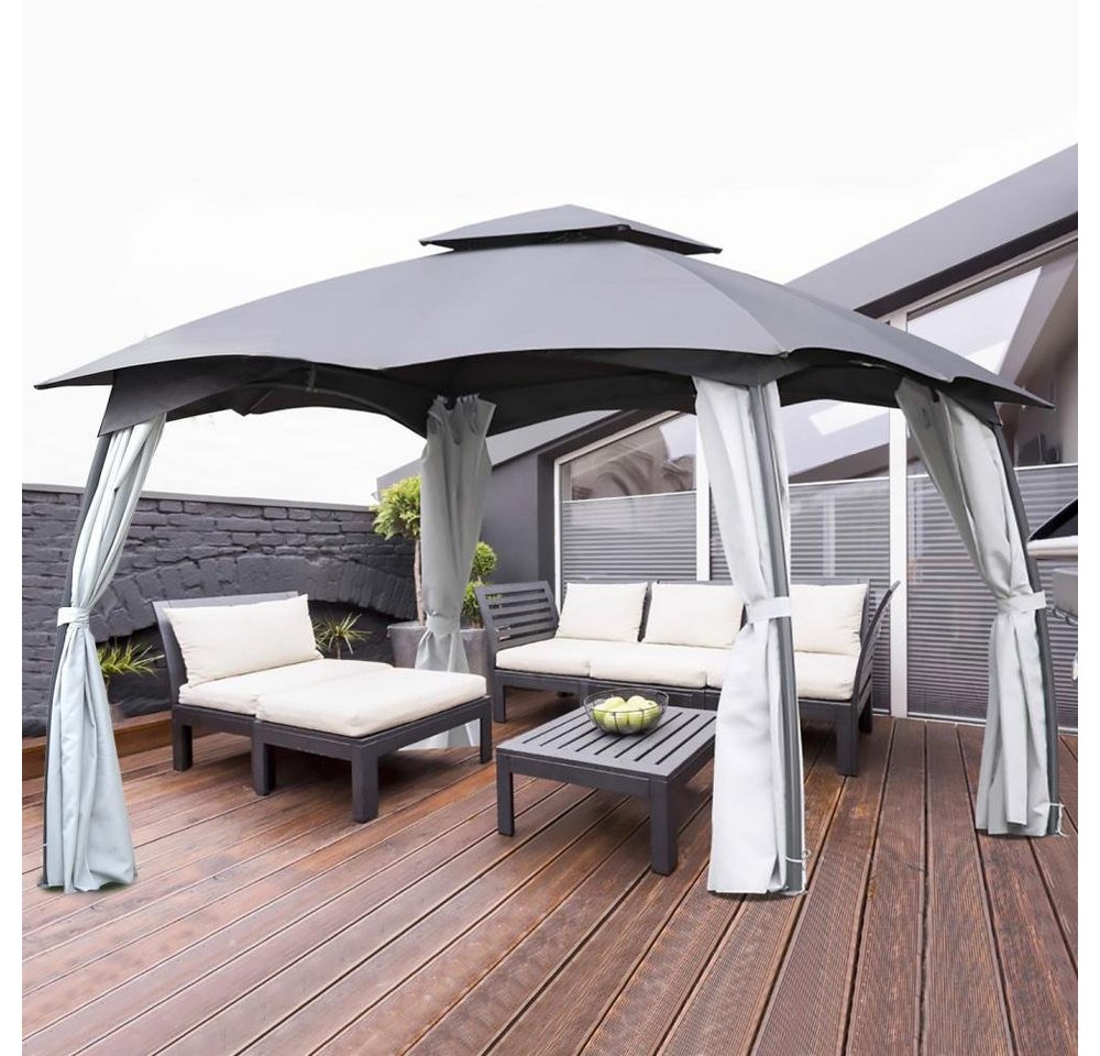 ONDIS24 Grillpavillon Gartenpavillon Gazebo, Maße ca. 3 x 4 x 2,7 (H) m, wasserdicht und wetterfest von ONDIS24