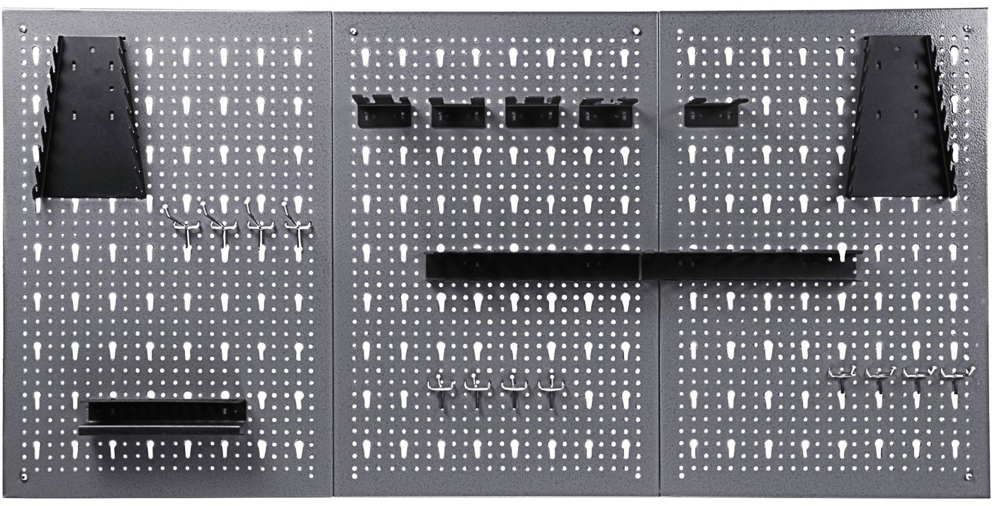 ONDIS24 Lochwand Jochen, 3 Stk., mit 22 Haken, BxTxH: 119,5x2,5x59,5 cm von ONDIS24