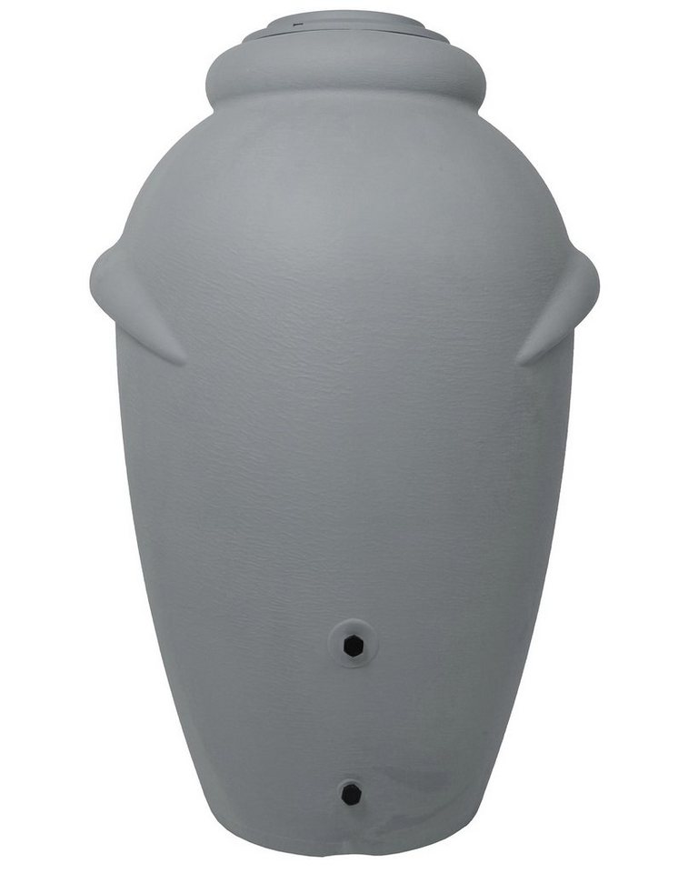 ONDIS24 Regentonne Amphore Wasserbehälter Wasserspeicher aus Kunststoff, 360 l, mit 2 Entnahmestellen und integriertem Blumenkübel von ONDIS24