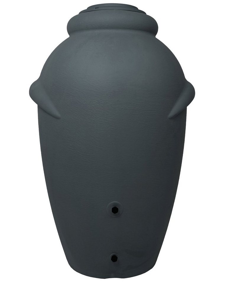 ONDIS24 Regentonne Amphore Wasserbehälter Wasserspeicher aus Kunststoff, 360 l, mit 2 Entnahmestellen und integriertem Blumenkübel von ONDIS24