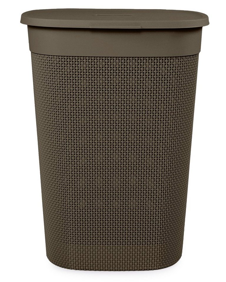 ONDIS24 Wäschebox Wäschekorb Filo aus Kunststoff 55 Liter, gut belüftet, neues italienisches Design, edle Verarbeitung von ONDIS24