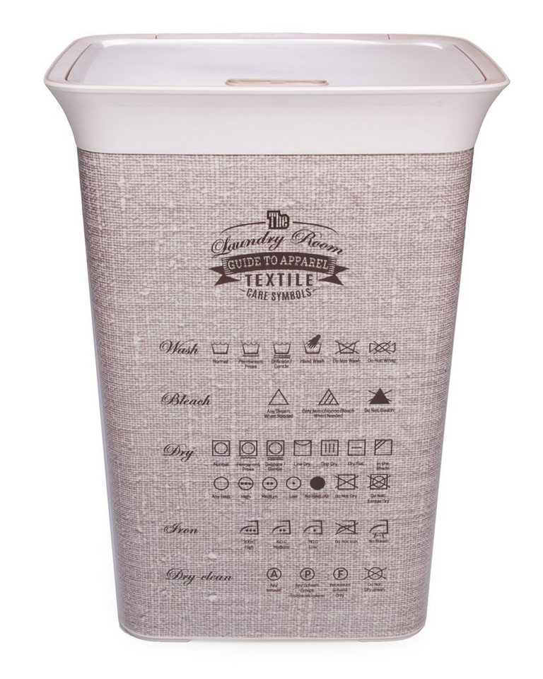 ONDIS24 Wäschekorb Wäschetruhe Wäschekorb mit Belüftung Moda 60 Liter mit Deckel Wäschesammler von ONDIS24