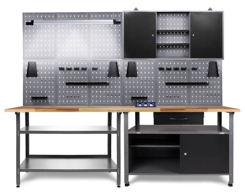 ONDIS24 Werkstatt-Set »Erfinder«, (5-tlg), Werkstatteinrichtung 240 cm - Arbeitshöhe 85 cm von ONDIS24