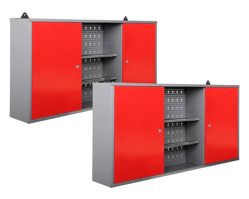 ONDIS24 Werkzeugschrank Werkstattschrank 120 cm (2-St) 2 abschließbare Türen, Eurolochwände von ONDIS24