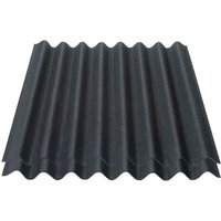 Onduline - Easyline Dachplatte Wandplatte Bitumenwellplatten Wellplatte 2x0,76m² - schwarz von ONDULINE