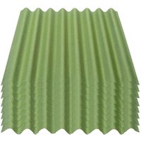 Onduline - Easyline Dachplatte Wandplatte Bitumenwellplatten Wellplatte 8x0,76m² - grün von ONDULINE