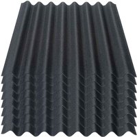 Onduline - Easyline Dachplatte Wandplatte Bitumenwellplatten Wellplatte 8x0,76m² - schwarz von ONDULINE