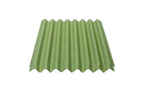 Onduline Easyline Dachplatte Wandplatte Bitumenwellplatten Wellplatte 2x0,76m² - grün von ONDULINE