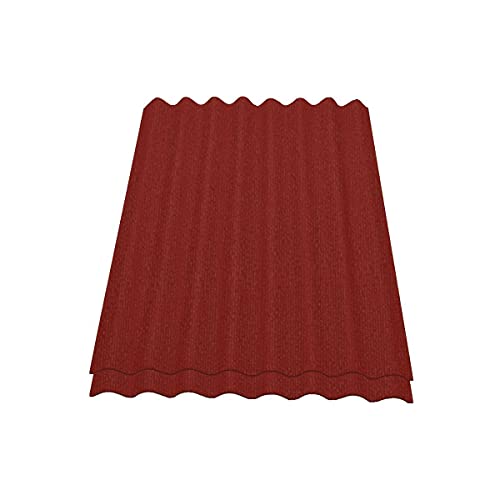 Onduline Easyline Dachplatte Wandplatte Bitumenwellplatten Wellplatte 2x0,76m² - rot von ONDULINE