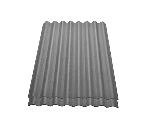 Onduline Easyline Dachplatte Wandplatte Bitumenwellplatten Wellplatte 2x0,76m² - grau von ONDULINE