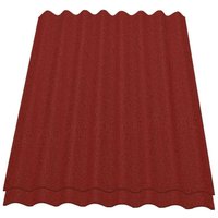 Onduline - Easyline Dachplatte Wandplatte Bitumenwellplatten Wellplatte 2x0,76m² - rot von ONDULINE