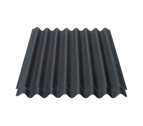 Onduline Easyline Dachplatte Wandplatte Bitumenwellplatten Wellplatte 2x0,76m² - schwarz Onduline Easyline Dachplatte Wandplatte Bitumenwellplatten Wellplatte 2x0,76m² - schwarz von ONDULINE
