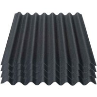 Easyline Dachplatte Wandplatte Bitumenwellplatten Wellplatte 4x0,76m² - schwarz - Onduline von ONDULINE